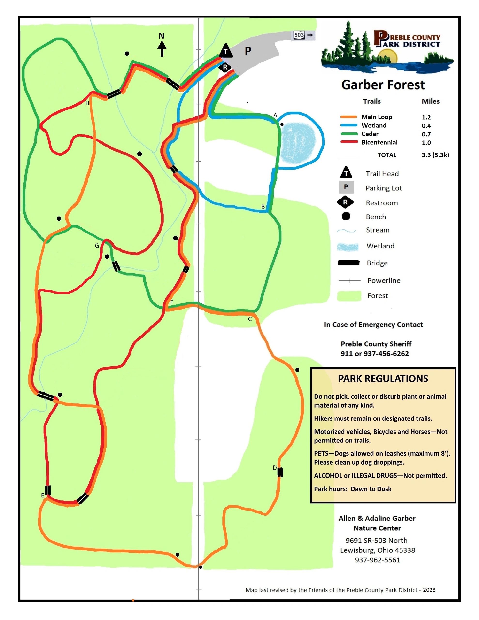 Trail Maps Preble County Park District Lewisburg, Ohio